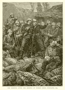 सुबह की रक्षा के बाद रुर्क्स बहाव, ज़ूलुलैंड, 1879 द्वारा अंग्रेजी स्कूल