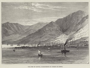 बटौम का बंदरगाह, तुर्की द्वारा रूस को आत्मसमर्पण किया गया (उत्कीर्णन) द्वारा अंग्रेजी स्कूल