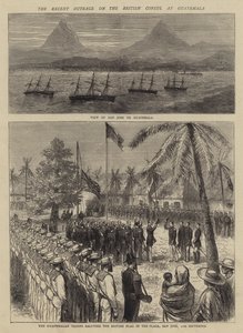 ग्वाटेमाला में ब्रिटिश वाणिज्य दूतावास पर हालिया आक्रोश (उत्कीर्णन) द्वारा अंग्रेजी स्कूल