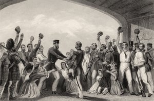1858 में प्रकाशित &39;द हिस्ट्री ऑफ द इंडियन म्यूटिनी&39; से जनरल हैवलॉक, 25 सितंबर 1857 तक लखनऊ की राहत। द्वारा अंग्रेजी स्कूल