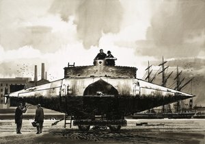 1879 में रेव जॉर्ज जेरेट द्वारा बनाई गई &39;रिसर्गम&39; पनडुब्बी द्वारा अंग्रेजी स्कूल