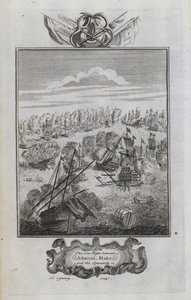 एडमिरल ब्लेक और स्पेनियों के बीच समुद्री लड़ाई (उत्कीर्णन) द्वारा अंग्रेजी स्कूल