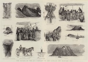 मध्यरात्रि सूर्य की भूमि के लिए एसवाई "सीलोन" की यात्रा (उत्कीर्णन) द्वारा अंग्रेजी स्कूल