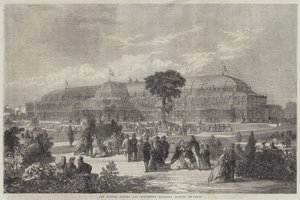 शीतकालीन उद्यान और प्रदर्शनी भवन, डबलिन (उत्कीर्णन) द्वारा अंग्रेजी स्कूल