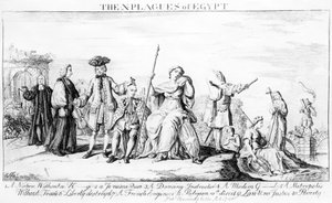 मिस्र का एक्स प्लेग, c.1749 द्वारा अंग्रेजी स्कूल