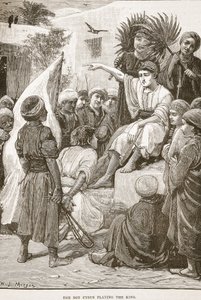 लड़का साइरस राजा का किरदार निभा रहा था द्वारा अंग्रेजी स्कूल