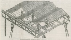 1851 की महान प्रदर्शनी के लिए लंदन के हाइड पार्क में इमारत द्वारा अंग्रेजी स्कूल
