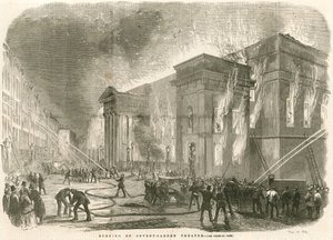 5 मार्च 1856 की सुबह लंदन के कोवेंट गार्डन थिएटर को जलाना द्वारा अंग्रेजी स्कूल
