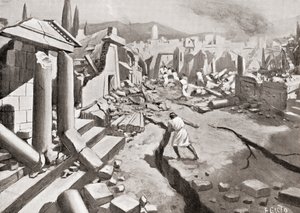 हचिंसन हिस्ट्री ऑफ द नेशंस, पब.1915 से स्पार्टा, प्राचीन ग्रीस, 464 ईसा पूर्व में भूकंप द्वारा अंग्रेजी स्कूल