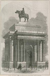 ग्रेट वेलिंगटन की प्रतिमा और आर्क, हाइड पार्क कॉर्नर, लंदन द्वारा अंग्रेजी स्कूल