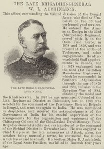 दिवंगत ब्रिगेडियर-जनरल WL Auchinleck (उत्कीर्णन) द्वारा अंग्रेजी स्कूल