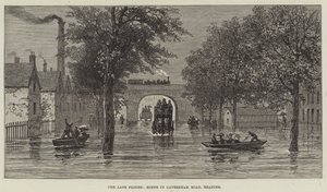 देर से बाढ़, Caversham रोड में दृश्य, पढ़ना (उत्कीर्णन) द्वारा अंग्रेजी स्कूल