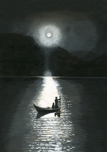 लैपलैंड में एक midsummer रात पर सूरज