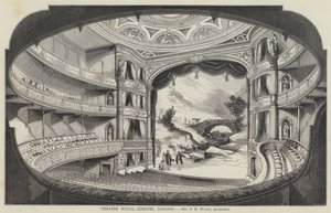 थिएटर रॉयल, एडेल्फी, लंदन (उत्कीर्णन) द्वारा अंग्रेजी स्कूल