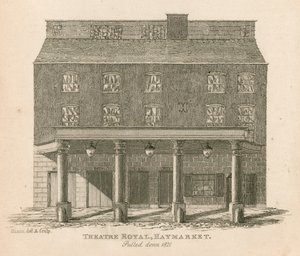 थिएटर रॉयल, हेमार्केट, लंदन ने 1821 को खींच लिया द्वारा अंग्रेजी स्कूल