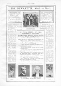 27 अप्रैल 1912 को द स्फीयर से टाइटैनिक के डूबने की घटनाओं और लेखों की समयरेखा द्वारा अंग्रेजी स्कूल