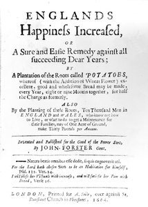 1664 में प्रकाशित जॉन फोर्स्टर द्वारा प्रकाशित एंगेल्स हैप्पीनेस का शीर्षक पृष्ठ (मुद्रित पत्र) द्वारा अंग्रेजी स्कूल