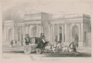 ट्रम्पल आर्क, हाइड पार्क, लंदन का प्रवेश द्वार: द फोर-इन-हैंड द्वारा अंग्रेजी स्कूल