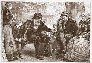 लिंडन-पेड़ों के तहत, जेम्स एइटकेन वायली (1808-1890), पब द्वारा प्रोटेस्टेंटवाद के इतिहास से चित्रण 1878 द्वारा अंग्रेजी स्कूल