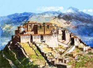 अज्ञात स्थल, संभवतः तिब्बत द्वारा अंग्रेजी स्कूल