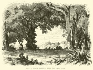 विला डोरिया से Castel Gandolfo का दृश्य द्वारा अंग्रेजी स्कूल