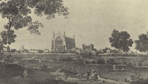 ईटन कॉलेज का दृश्य, 1747 (गुरुत्वाकर्षण) द्वारा अंग्रेजी स्कूल