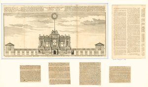 ऐक्स ला चैपल की शांति के लिए सार्वजनिक आतिशबाजी का दृश्य 1749 द्वारा अंग्रेजी स्कूल