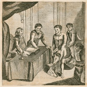 वेल्श लोग राजा एडगर को भेड़ियों के सिर की श्रद्धांजलि अर्पित करते हैं द्वारा अंग्रेजी स्कूल