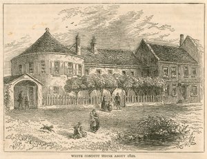 व्हाइट कॉन्डिट हाउस, पेंटोनविले, लंदन, लगभग 1820 द्वारा अंग्रेजी स्कूल