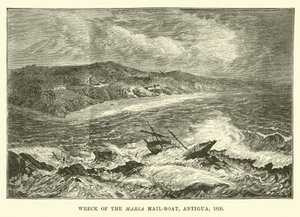 व्रेक ऑफ़ द मारिया मेल-बोट, एंटीगुआ, 1826 द्वारा अंग्रेजी स्कूल