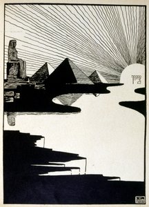 फसह का त्योहार, एप्रैम मूसा लिलियन (1874-1925) द्वारा सचित्र यहूदा पुस्तक से। लिलियन को जुगेन्स्टिल (जर्मन आर्ट नोव्यू) शैली में बनाई गई, ज़ियोनिस्ट आइकनोग्राफी का जनक माना जाता है। उन्होंने बाइबिल कविता की एक पुस्तक 'जूडा' (1900) का चित्रण किया द्वारा एप्रैम मूसा लिली