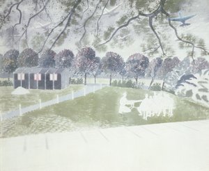 एक गन का प्रदर्शन द्वारा एरिक Ravilious