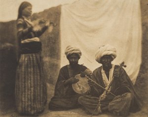 मिस्र के संगीतकार रावबी और अल्मी, 20 फरवरी, 1852। द्वारा अर्नेस्ट बेनेके