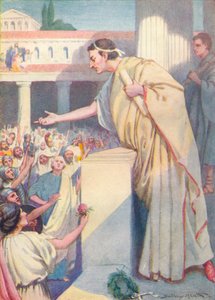 अगली सुबह Cicero ने Catiline के खिलाफ एक और भाषण दिया, c1912 1912 द्वारा अर्नेस्ट डडली हीथ