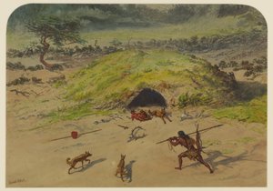 प्रागैतिहासिक दृश्य, 1871 द्वारा अर्नेस्ट हेनरी ग्रिसेट