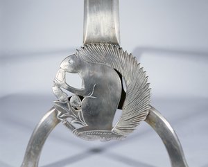 एक गिलहरी का चित्रण Firedog, c.1905-10 (पॉलिश स्टील) (विस्तार)