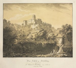 हीडलबर्ग कैसल के छह दृश्य: पूर्व की ओर, 1820।