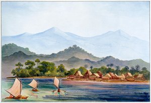 गांव, सुमात्रा, इंडोनेशिया, 1906 द्वारा अर्नस्ट हैकेल