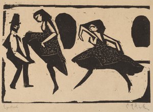 एक्रोबेटिक डांस, 1911। द्वारा अर्नस्ट लुडविग किरचनर