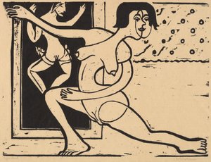 डांसर प्रैक्टिसिंग, 1934। द्वारा अर्नस्ट लुडविग किरचनर
