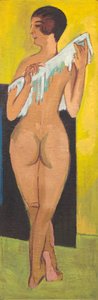 न्यूड फिगर [रिवर्स], 1907। द्वारा अर्नस्ट लुडविग किरचनर