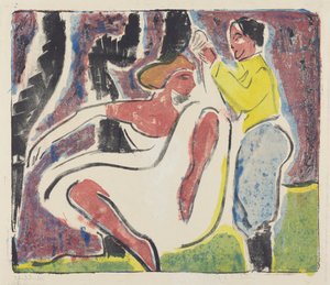 रूसी नर्तक, 1909। द्वारा अर्नस्ट लुडविग किरचनर