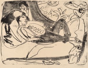 सिएस्टा, 1911-1912। द्वारा अर्नस्ट लुडविग किरचनर