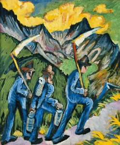 एल्पबेन, ट्रिप्टिच; एल्पबेन, ट्राइप्टिक, 1918 द्वारा अर्नस्ट लुडविग किरचनर