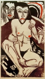ELKirchner, उदासी (Erna के साथ स्व-चित्र) द्वारा अर्नस्ट लुडविग किरचनर