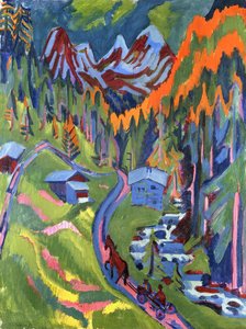 गर्मियों में सर्टिग पथ; 1923 में गर्मियों में सर्टिग्वेग द्वारा Ernst Ludwig Kirchner