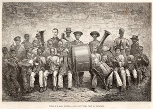 1876 में गैबॉन में लड़कों का ऑर्केस्ट्रा द्वारा एटिने एंटोनी यूजीन रोनजत