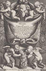 पोर्ट्रेट्स के संग्रह से फ्रंटिसपीस, 1714-41। द्वारा एटिने डेसरोचेर्स