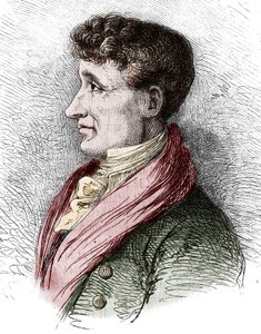 जोसेफ जौबर्ट का पोर्ट्रेट (1754-1824), फ्रांसीसी लेखक। "" ले मैगासिन सुरम्य "" में बोकोर द्वारा उत्कीर्णन