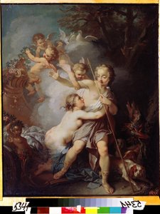 quot;वीनस एंड एडोनिसquot; (वीनस एंड एडोनिस) एटियेन जेयूरात (1699-1789) द्वारा बनाई गई पेंटिंग, लगभग 1750, मॉस्को, पुश्किन संग्रहालय द्वारा Éतिने ज्यूरत